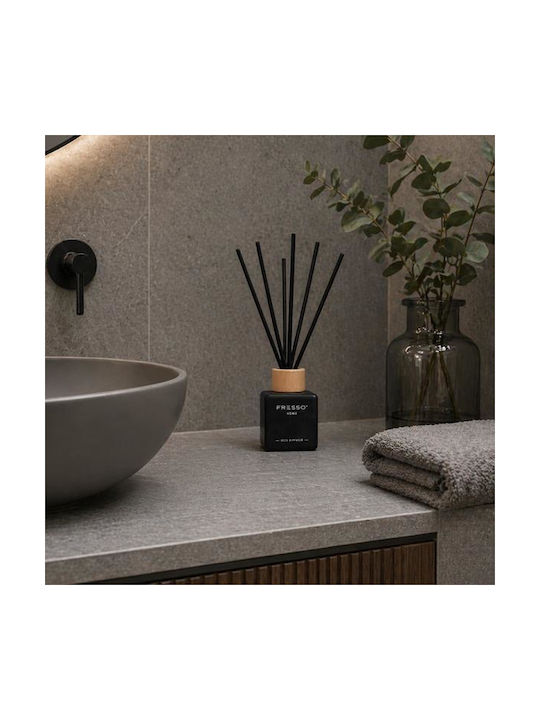 Fresso Raumdüfte Stäbchen Molise 100 Ml Premium Zuhause Reed Diffusor Flowscent Schwarzes Glasflasche Schwarze Stäbchen Fiberglass 1 Stück