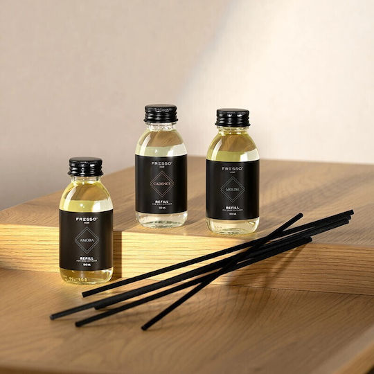 Fresso Premium Home Fragrance Refill Kit Cadence Perfume 100 Ml 6 Black Fiberglass Sticks Reed Diffuser 1 Piece 390037/fre Fresso 390037/fre