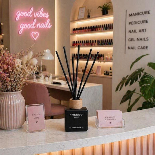 Fresso Home Fragrance Stick Molise 100 Ml Premium Home Reed Disseminator Flowscent Black Glass Bottle Black Sticks Fiberglass 1 Piece 390020/fre Fresso 5905979390020