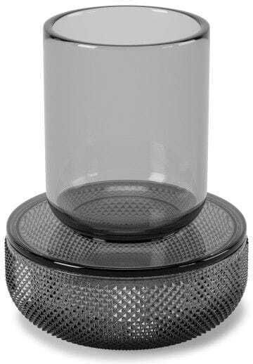 Umbra Set Decorative Glass Vases Allira Grey 10x16cm 2 Pieces