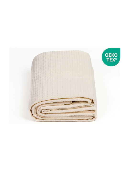 Zakartex Κουβέρτα Πικέ Υπέρδιπλη 240x220εκ. Ecru