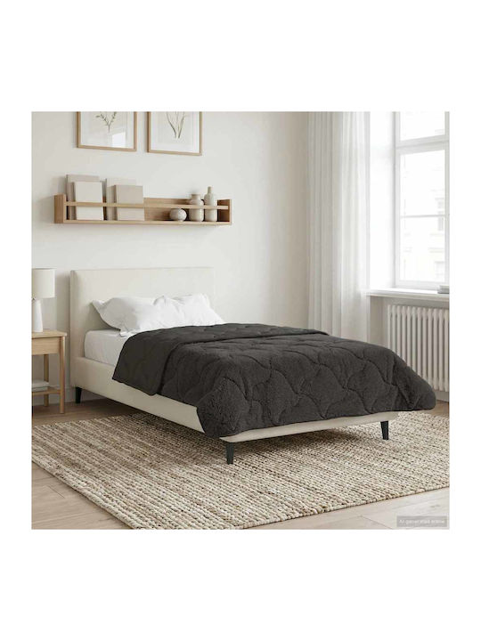 vidaXL Κουβέρτα Fleece Καναπέ 140x220εκ. Ανθρακί