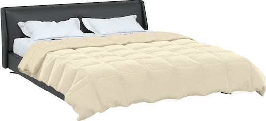 vidaXL Samtige Übergröße Decke 240x260cm Crem