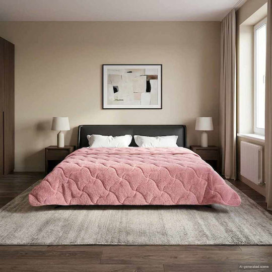 vidaXL Pătură Fleece Supraadaptată 220x240 cm Roz