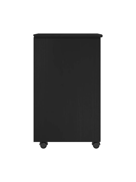 Office Drawer from Solid Wood Black 34x39x65.5cm