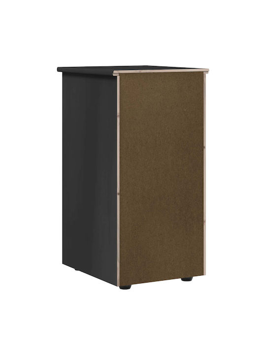 Office Drawer from Solid Wood Black 34x39x61.5cm