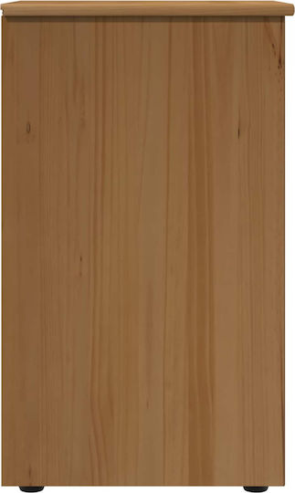 Office Storage Drawer from Solid Wood with Wheels Brown 34x39x61.5cm