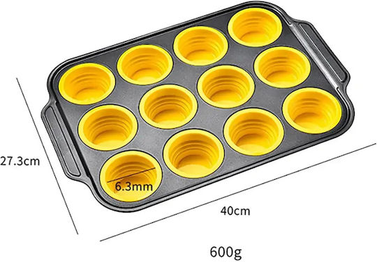 Metallform Muffins 12 Stück Silikon