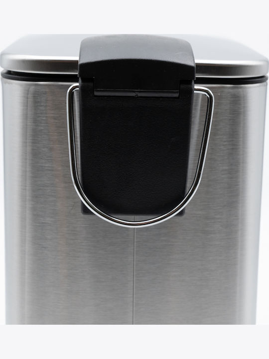 Hotel Slim Inox Pedal Bin Set 5l Soft Close & Metal Brush