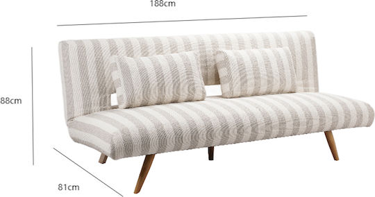 La Spezia Canapea Cu Trei Locuri Pat Off White Bej 188x81x88cm