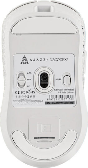 Ajazz AJ199 MAX Tri-mode Carbon Fiber Edition Ασύρματο Gaming Ποντίκι 26000 DPI Carbon Fiber Edition