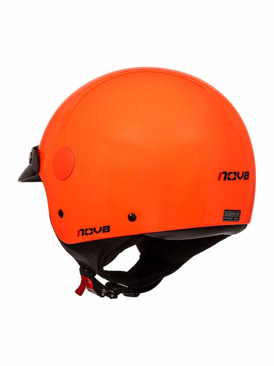 Nova Racing N-229P Orange Gloss Κράνος Μηχανής Jet ECE 22.06 1000gr