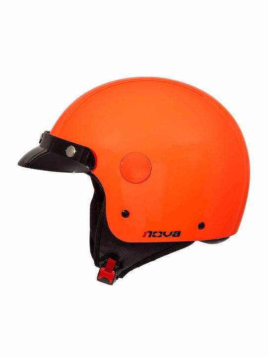 Nova Racing N-229P Orange Gloss Κράνος Μηχανής Jet ECE 22.06 1000gr