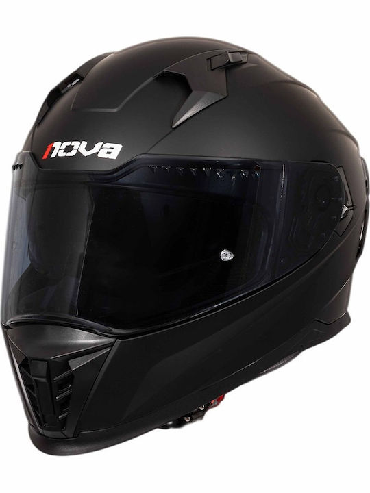 Nova Racing N340 Black Matt Motorcycle Helmet Full Face ECE 22.06 1550gr with Sun Visor