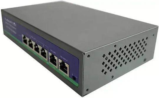 Switch 4+2 Poe Wireless Rj45 78w 10/100mbps 220v Mentor Sy083 Sisteme Interfon