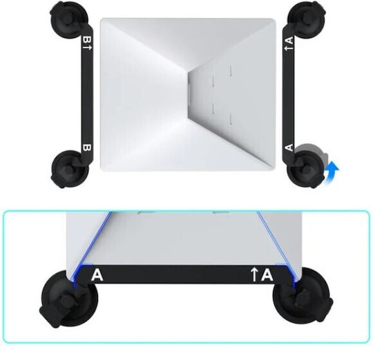 Kit Base Mounting Car Roof Starlink Mini Base Mounting Car Roof Kit Holder 4 Suction Strong Grip Cups Stable Satellite Signal On Windows & Sunroofs Cars RVs Boats Yachts Black Code 1-per0162