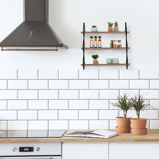 Wall Shelf Brown/Black 60x60x18.5 cm