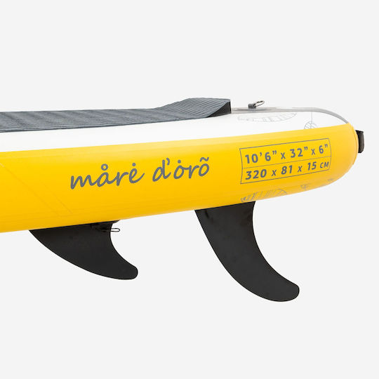 SCK Mare Doro 10’6″ Inflatable SUP Board / Kayak with Length 3.2m Yellow