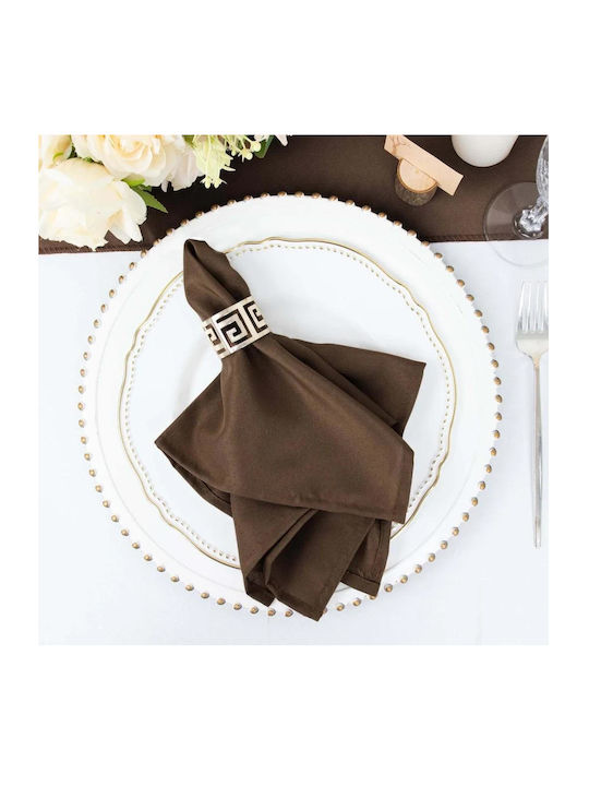 Kotonia Home Set 10 Bucăți Șervețele De Bumbac Culoare Ciocolată Închisă 45x45 cm