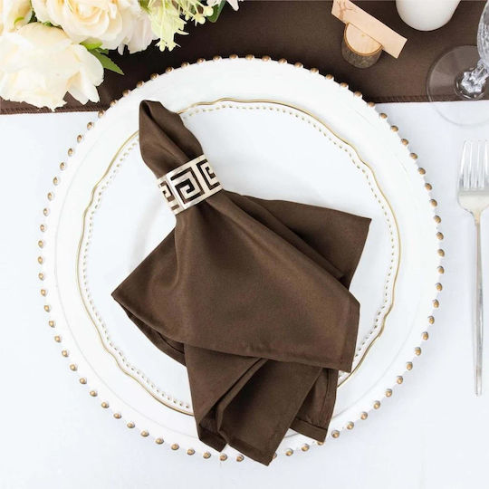 Kotonia Home Cotton Napkin Set 10 Pieces Dark Chocolate 45x45 cm