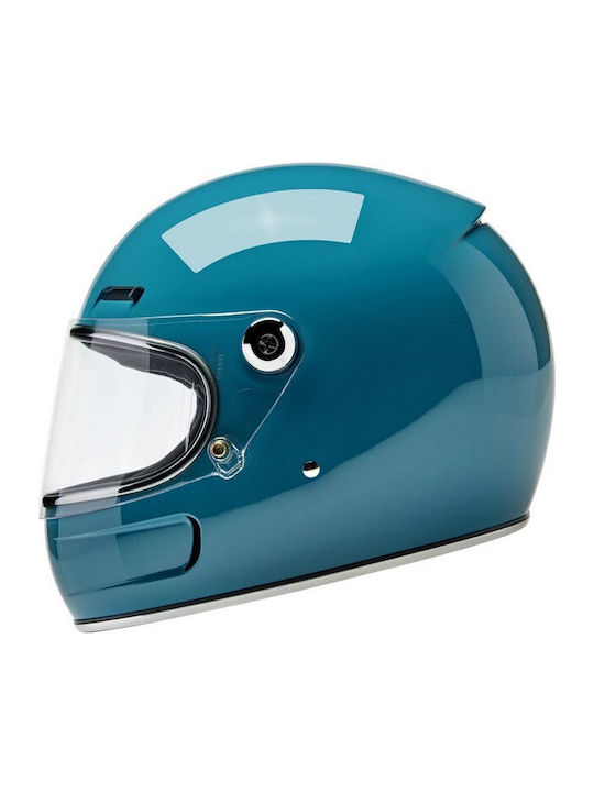 Biltwell Gringo SV Gloss Atlantic Teal Motorradhelm Volles Gesicht DOT / ECE 22.06