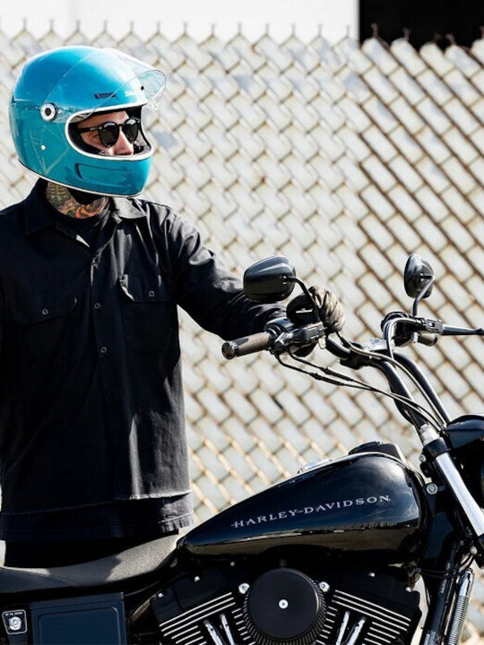 Biltwell Gringo SV Gloss Atlantic Teal Motorradhelm Volles Gesicht DOT / ECE 22.06