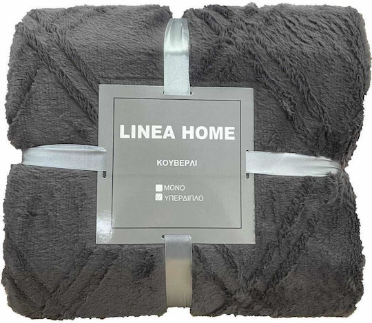 Linea Home Diamond Διπλή 200x220εκ. Ανθρακί
