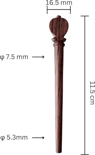 Long Wenge Tuning Key for Traditional Instruments