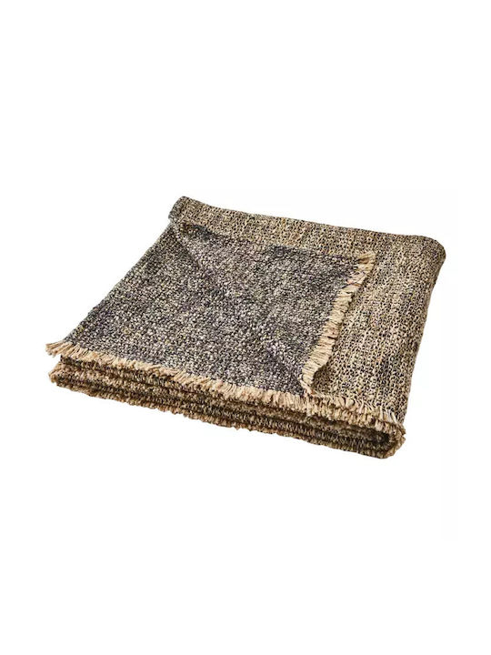 Affari Gestrickte Decke Couch 130x180cm Schwarz/Beige