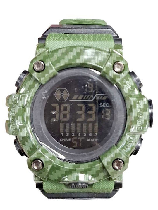 Battery Watch with Rubber Strap
