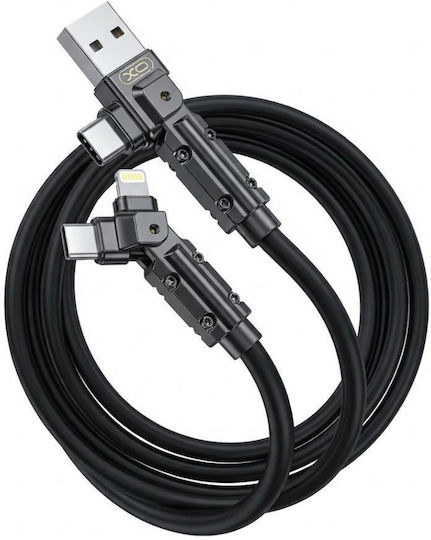 XO Cablu USB la Type-C / Lightning 16.005.0414