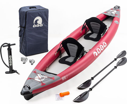 SCK Navale 2 SCK-28382838 Πλαστικό Kayak Θαλάσσης 2 Ατόμων Κόκκινο