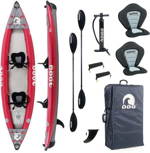 SCK Navale 2 SCK-28382838 Πλαστικό Kayak Θαλάσσης 2 Ατόμων Κόκκινο