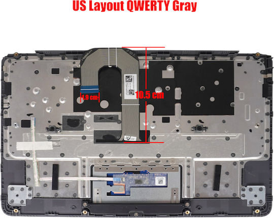 Клавиатура Лаптоп Keyboard Palmrest Hp Chromebook 11a G6 Ee A4-9120c 1w3s4pa 5yn06aa L92224-001 L92224-ad1 L92224-001 L92224-ad1 V171846ds1 Us Сива Код 40845uspalm