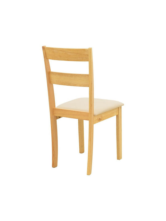 Dallan Wooden Dining Chairs Natural Shade 2pcs 40x47.5x89cm