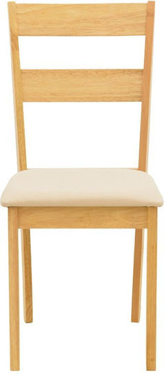 Dallan Wooden Dining Chairs Natural Shade 2pcs 40x47.5x89cm