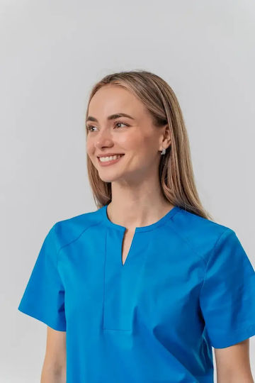 Masstex Weibliche Medizinische Bluse Blau