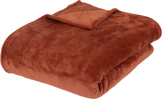 Κουβερτα Διπλη Polyester Τερακοτα 1,80x2,30m