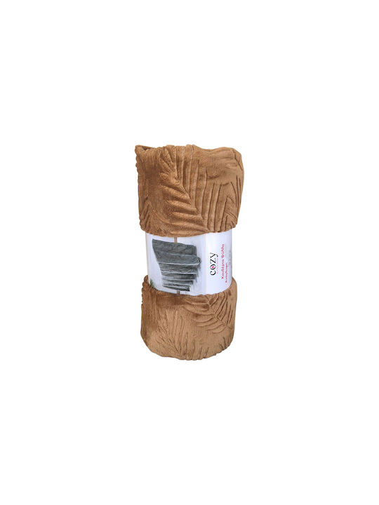 Chios Hellas Samt Decke Einzeln 150x200cm Braun 35244KA