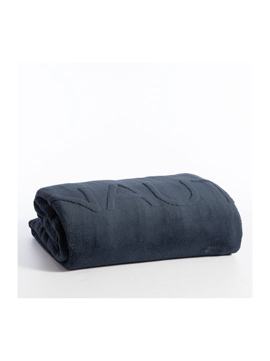 Nef-Nef Homeware Wave Fleece Blanket Super King 230x240cm Blue