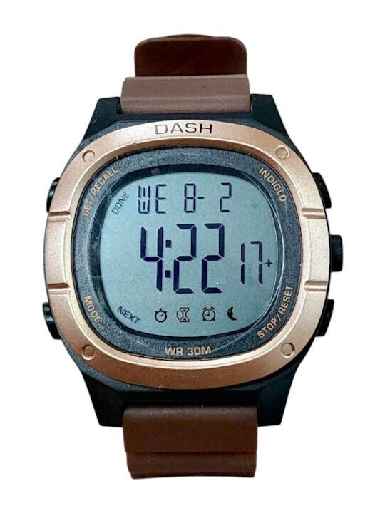 Battery Watch with Rubber Strap