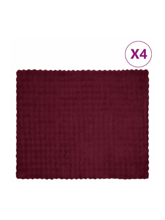 vidaXL Pelzige Decke Übergröße 220x240cm Verdegrün Rot