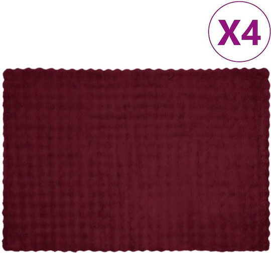 vidaXL Pelzige Decke Einzeln 150x220cm Veilchenrot, Rot