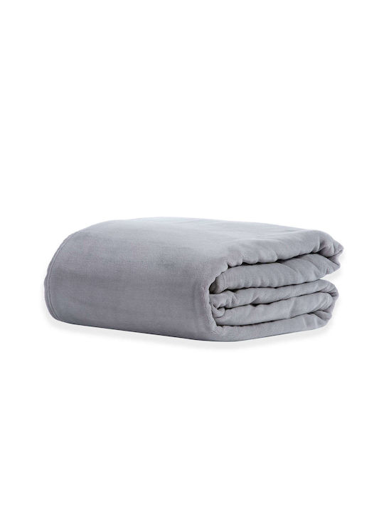 Nef-Nef Homeware Cosy Fleece Blanket Super King 220x240cm L Grey