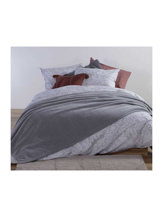 Nef-Nef Homeware Cosy Fleece Blanket Super King 220x240cm L Grey