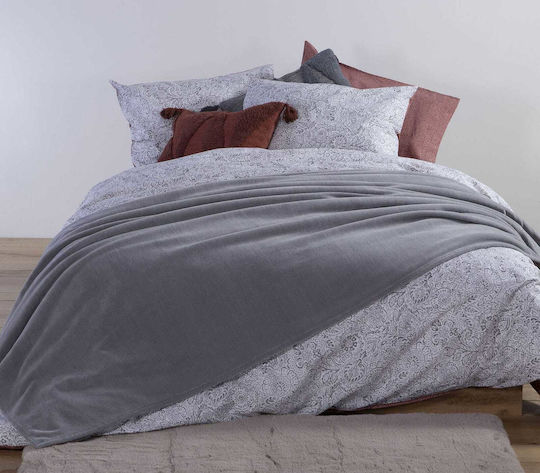 Nef-Nef Homeware Pătură Cozy Fleece Superdublă 220x240 cm Gri Deschis