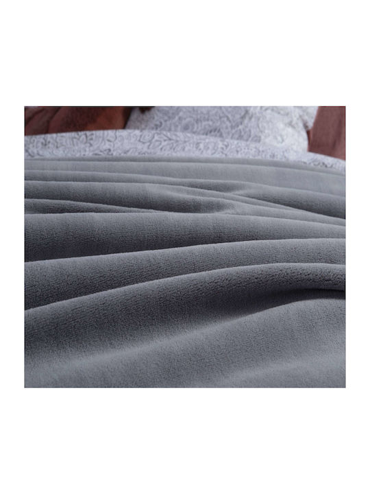 Nef-Nef Homeware Cosy Decke Fleece Moné 160x220cm L.Grau
