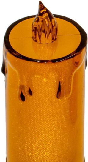 Decorative Candle 12.5 Cm Amber Warm White 1 Led White