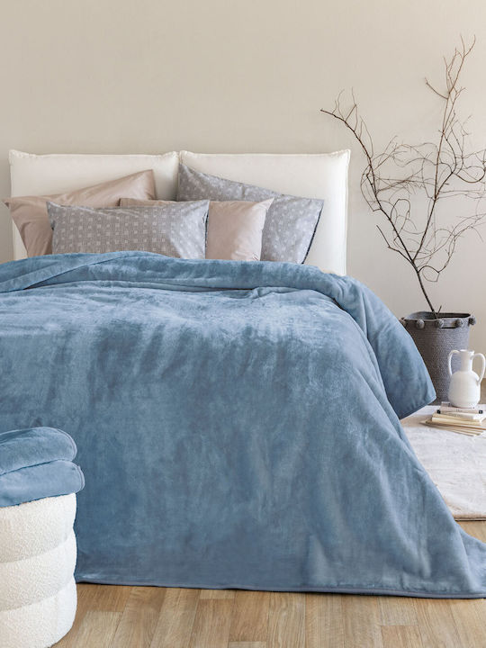 Palamaiki Dream Κουβέρτα Βελουτέ Μονή 160x220εκ. Denim