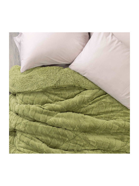 Borea Callista Sherpa Decke Übergröße 220x240cm Olivgrün